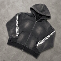 Ensemble sweat à capuche et short en coton épais OEM personnalisé, fabricant de streetwear à marque privée, survêtement 420 GSM avec broderie flamme pour marques