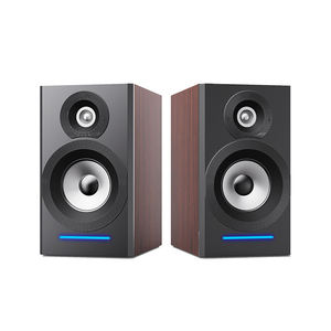 Haut-parleurs mini Hifi audiophiles personnalisés OEM d'usine, 20W, enceinte en bois, Bluetooth 2.0, haut-parleur actif de bibliothèque AC - Product Image 3