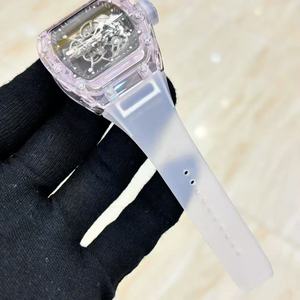 Relojes Deportivos Mecánicos de Venta Caliente con Caja de Cristal en Rosa Claro - Relojes de Diseño de Alta Calidad - Product Image 6