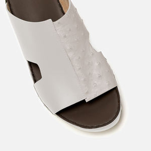 Shikol รองเท้าแตะหนังอิตาลีสำหรับผู้ชายรองเท้าแตะสไตล์อาหรับนกกระจอกเทศคุณภาพระดับพรีเมียมรองเท้าหัวมนสำหรับผู้ชายวันหยุดชายหาดรอมฎอนขายส่ง - Product Image 3