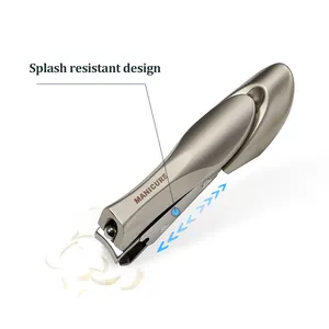 7.5cm x 2cm stainless steel Nail Clippers with Cather Factory Direct Supply Stainless Steel Nail Cutter No Splash Nail Clipper