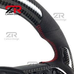 Volante Deportivo de Fibra de Carbono y Gamuza de Alta Calidad para Volkswagen Golf8 VW Mk6 Mk7 Mk8 gti Gtr Golf <span class=keywords><strong>R</strong></span>-<span class=keywords><strong>Line</strong></span> <span class=keywords><strong>R</strong></span> CC POLO <span class=keywords><strong>Touareg</strong></span> - Product Image 5