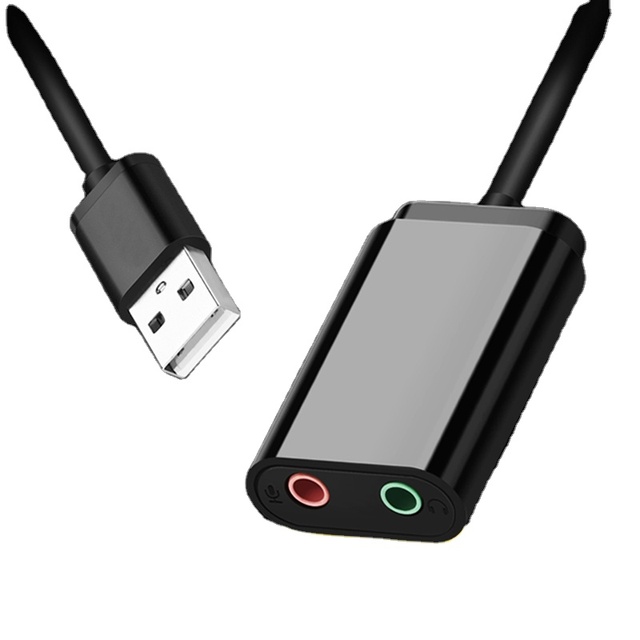 #52023 Chipskey USB Audio Interface 3.5mm Microphone Adapter for PC PS4 5 Headset External Sound Card