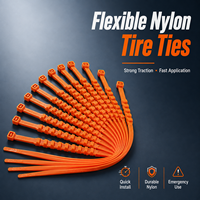 Attaches de câbles en nylon PA66 résistantes au froid, attaches de câbles robustes pour camionnettes légères, traction des roues, utilisation en cas d'urgence sur le sable et la boue