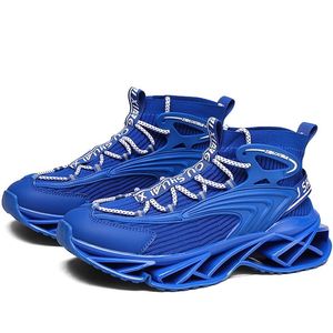 Chaussures de sport décontractées respirantes à logo personnalisé pour hommes, baskets tendance à tige haute pour le dropshipping - Product Image 2