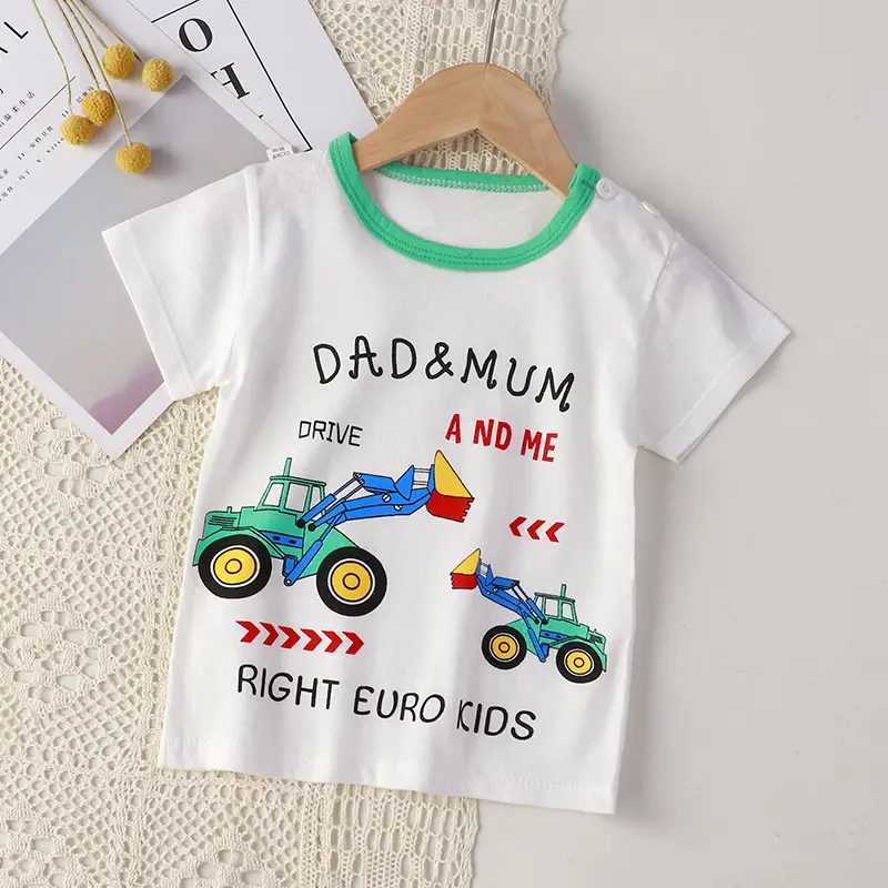 Car Dinosaur Toddler Boys Clothing Baby Boy Clothes Infants 100% Cotton T Shirt for Baby Boy T-shirts