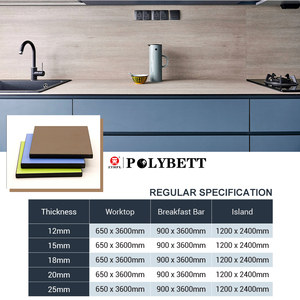 Laminés haute pression / feuilles HPL décoratives texturées brillantes et mates anti-impact <span class=keywords><strong>pour</strong></span> comptoir <span class=keywords><strong>de</strong></span> <span class=keywords><strong>cuisine</strong></span>, ignifuges et imperméables - Product Image 2