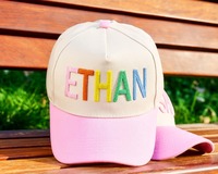 Gorra de Béisbol Bordada en 3D Personalizada, 6 Paneles, Algodón, Ajustable, Unisex, Casual, Dos Tonos, Logotipo Frontal, Primavera Verano