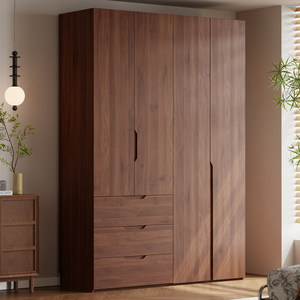 Armario de Madera Maciza: Armario de Roble de Estilo Vintage para Dormitorios Pequeños, con Unidades de Almacenamiento Modulares sin Tiradores - Product Image 2