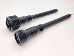 Harga kompetitif IP65 perlindungan tahan air 2pin steker laki-laki perempuan dengan 2*1,5 mm2 kabel karet untuk lampu LED - Product Image 3