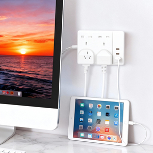 British Standard Industrial Use Power Strip Multi-Function <strong>UK</strong> Plug Extension <strong>Socket</strong> 4 Outlets Surge Protection On/Off Switch - Product Image 4