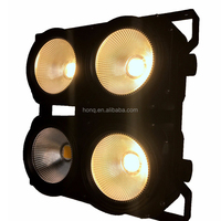 HQLIT Iluminación para Audiencias, Luz Estroboscópica LED COB de 4x100W, 4 Ojos, 2 en 1, Blanco Cálido y Frío, RGBW, 400W, DMX512, Luces Cegadoras de Aluminio