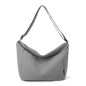 Sac à bandoulière en nylon uni personnalisé avec logo, décontracté, unisexe, sacs à main simples pour femmes, grand sac de shopping portable - Product Image 4