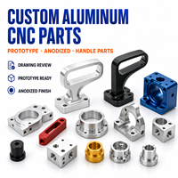 Pièces de poignée usinées CNC en aluminium et acier inoxydable, services de découpe et d'anodisation OEM personnalisés, fournisseur industriel