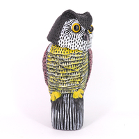 Jardin extérieur Chasse PE Matériel Vent-Action Hornd Oiseau Hibou Épouvantail Leurres avec Tête Rotative