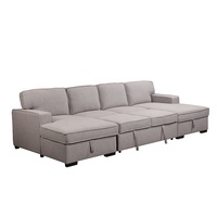 Vente directe d'usine, ensemble de canapés modulaires en tissu pour salon avec lit d'angle et rangement, design moderne