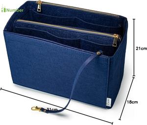 Commercio all'ingrosso trucco cosmetico personalizzato Travelling borsa a mano cubetti di feltro inserti di stoccaggio organizzatori per la borsa delle signore in <span class=keywords><strong>cina</strong></span> - Product Image 2