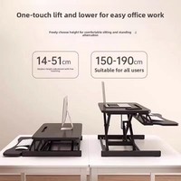Bureau de travail pour ordinateur portable réglable en hauteur, pneumatique, en bois, en forme de U, résistant à la corrosion, support de bureau pour ordinateur, moniteur