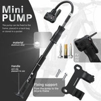 Pompe à vélo BAIMEI mini, en alliage d'aluminium, étanche, légère, portable, gonfleur d'air manuel pour vélo, sacoche de selle, sac à dos, valve Schrader