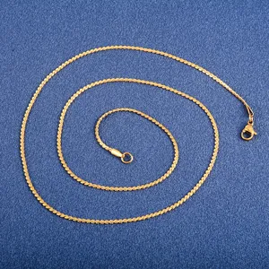 Изящное тонкое колье-цепочка из нержавеющей стали 0.8/1.1/1.5 мм для женщин, металлический чокер, ювелирные аксессуары, подарок - Product Image 6