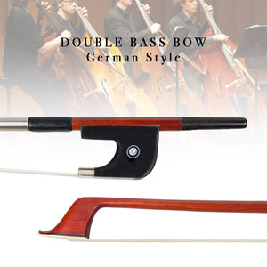 Archet de <span class=keywords><strong>contrebasse</strong></span> 4/4 assorti, bien équilibré, en pernambuco, fibre de carbone et bois de Brésil avec de vrais crins de cheval de Mongolie, allemand et français - Product Image 2