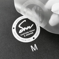 Autocollant de transfert thermique pour T-shirt avec support de conception gratuit, étiquettes imprimées personnalisées, étiquette thermocollante pour le cou des vêtements