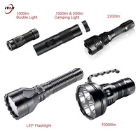 Lampe de poche tactique LED L2 U2 2.5K lumineuse, portée 500 mètres, conception classique, spécifications OEM ODM, projecteur portatif