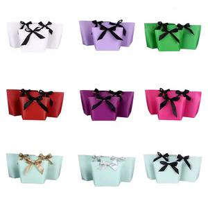 小号服装包装袋精美纸绳礼品袋印花牛皮纸购物袋带蝴蝶结提手 - Product Image 4