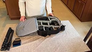 Mochila para cámara de muestra gratuita, impermeable para fotografía DSLR/SLR/sin espejo, de 17.3 pulgadas con carcasa rígida frontal y compartimento para portátil - Product Image 3