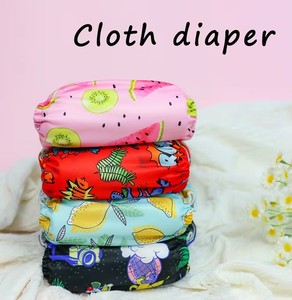 Pañal de tela al por mayor para bebé, <span class=keywords><strong>pañales</strong></span> de tela modernos lavables reutilizables para bebé, pañal de bolsillo ecológico estampado impermeable - Product Image 3