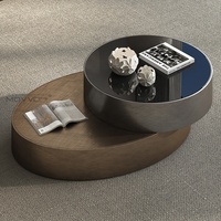 Modernes Drehbares Rundes Acryl-Couchtisch-Set Ausziehbare Möbel für Wohnzimmer Heimgebrauch