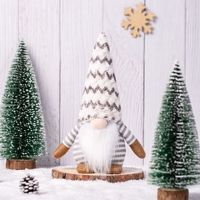 Nouvelle peluche tricotée sans visage Rudolph ornement décorations de Noël avec figurine de vieil homme de la forêt
