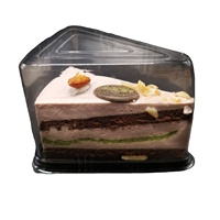 Dôme à gâteau triangulaire en plastique pour gâteau triangulaire en plastique jetable pour gâteau triangulaire en plastique