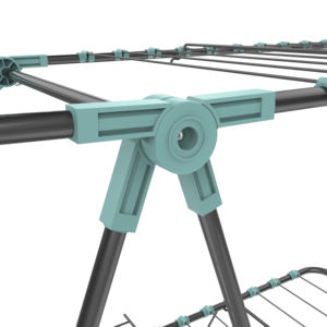 洗濯室バルコニー折りたたみ式翼型衣類乾燥ハンガーラック用タイフロアスタンド布乾燥機棚 - Product Image 4