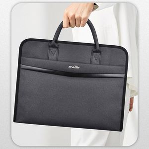 Quality Gray Waterproof Business <b>Briefcase</b> PU Leather Multi-functional Computer Conference Bags for Office Travel File Storage - Product Image 2