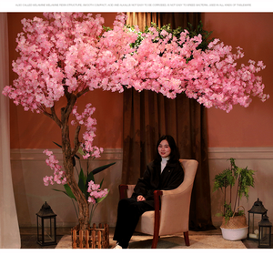 Árbol de Flores de Cerezo Artificial Personalizado <span class=keywords><strong>KH</strong></span> de <span class=keywords><strong>7</strong></span>, 8 y 10 Pies en Forma de <span class=keywords><strong>7</strong></span> para Decoración de Bodas y Restaurantes - Product Image 2