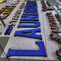 Enseignes publicitaires 3D personnalisées, enseignes lumineuses LED avec lettres métalliques, signalétique pour les entreprises, enseignes commerciales extérieures, enseignes de marque