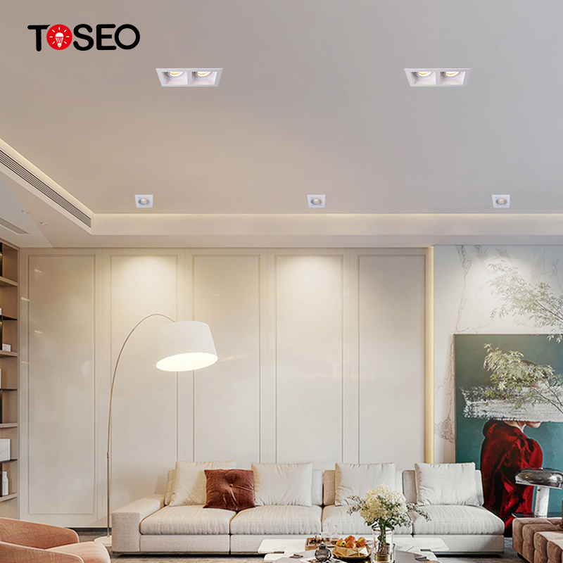 Hotel Ceiling Light Fixture Led Spotlight Fire Rated Led Recessed Double Head Gu10