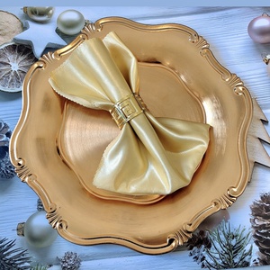 Tấm Sạc Vàng Tái Sử Dụng Với Vành Đính Cườm Cho Bàn Lễ Hội - Product Image 3