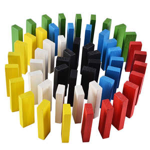 Set blok menara warna-warni dari kayu untuk anak-anak bermain permainan meja atas - Product Image 2