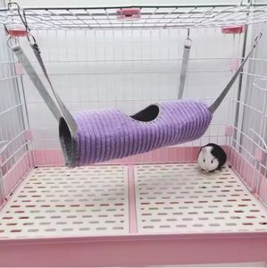गर्म बिक्री प्लश सुरंग पॉलिएस्टर हैमक गर्म बिस्तर सहायक उपकरण चीनी ग्लाइडर छोटे जानवरों के लिए - Product Image 5