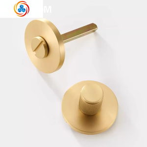 Solid Brass Sliding <b>Door</b> Privacy Lock <b>Brushed</b> Black Finish Bathroom Pocket <b>Door</b> Hardware OEM - Product Image 1