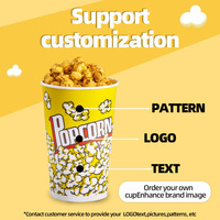 Seau à popcorn et boîtes à poulet jetables à grande capacité avec logo personnalisé de l'usine Jiehui pour les contenants de restauration rapide à emporter