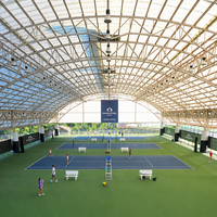 Structure en acier sur mesure pour toit de stade, treillis spatial, grande portée, sans colonnes, pour bâtiment de tribune avec auvent