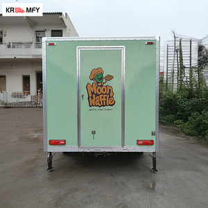 Carrito de Comida Móvil de 2 Ruedas con Barra de Remolque de un Solo Eje, Remolque Multifuncional para Exteriores para Venta de Snacks, Dulces y Papas Fritas - Product Image 1