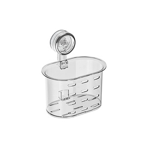 Yimijia Suction Mounted Storage Basket Oval Draining Hanging Basket For Bathroom Toilet Cosmetics Towels - Product Image 5