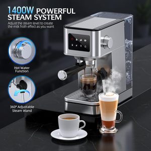 เครื่องชงกาแฟเอสเพรสโซแบบกึ่งอัตโนมัติ 2 in 1 รุ่นใหม่ แรงดันสูง 19 บาร์ สำหรับใช้ในเชิงพาณิชย์และโรงแรม พร้อมฟังก์ชั่นทำฟองนม - Product Image 3