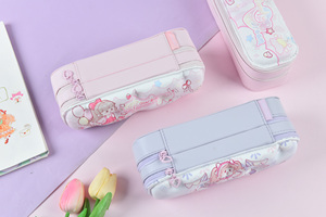 Malvavisco-Estuche artesanal suave de doble capa Bolsa de lápices para niña <span class=keywords><strong>dulce</strong></span> Organizador Textura similar a <span class=keywords><strong>la</strong></span> nube Poliéster hecho a mano - Product Image 6