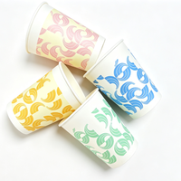 Gobelets à café en papier jetables à paroi simple avec logo personnalisé imprimé, écologiques et compostables, pour boissons chaudes à emporter, avec couvercle