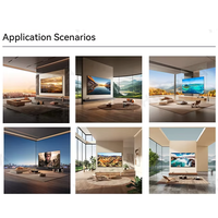 Téléviseur LED moderne à cadre fin, écran plat 4K UHD, Smart TV 32 43 50 55 65 pouces avec support pour la maison, le salon, l'hôtel